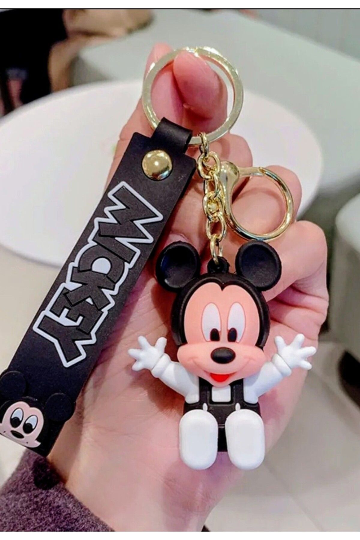 Mimi Aksesuar 3D Büyük Boy Bebek Mickey Mause Slikon Anahtarlık Ve çanta aksesuarı