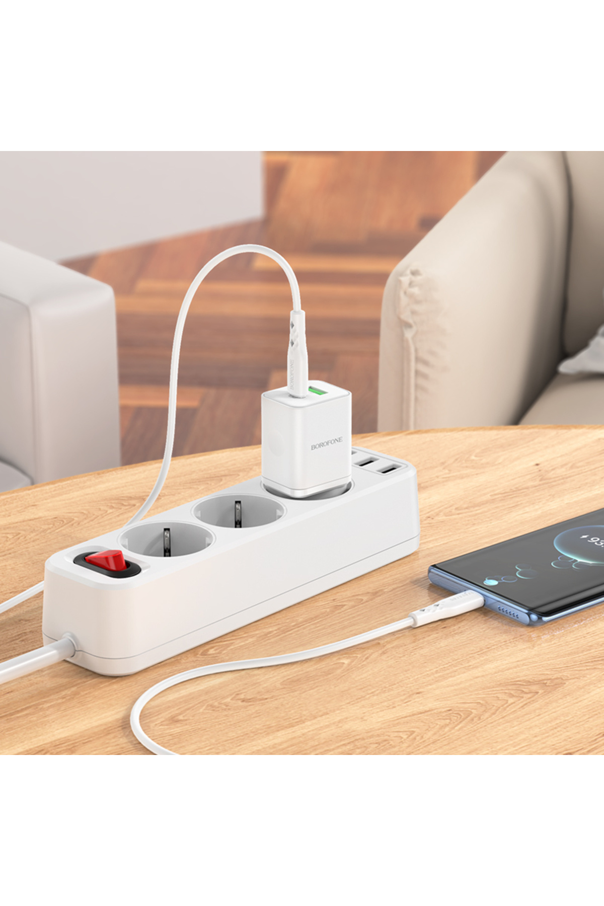 Borofone-Încărcător rapid Pd 20w Qc 3.0 USB-C (PD/QC/AFC/FCP) tip C USB-A pentru Apple Galaxy Note Huawei 12