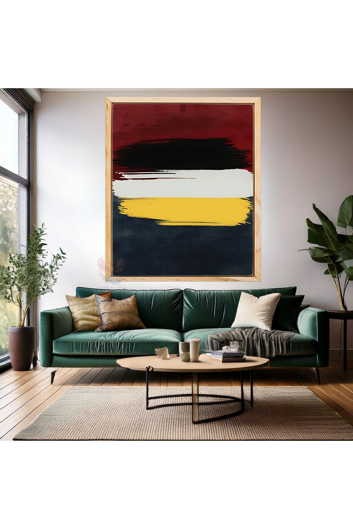 Artarilion Soyut Temalı Ahşap Çerçeveli MDF Tablo Modern Sade Şık Salon Tablosu Ev Duvar Tablosu Ev Hediyesi