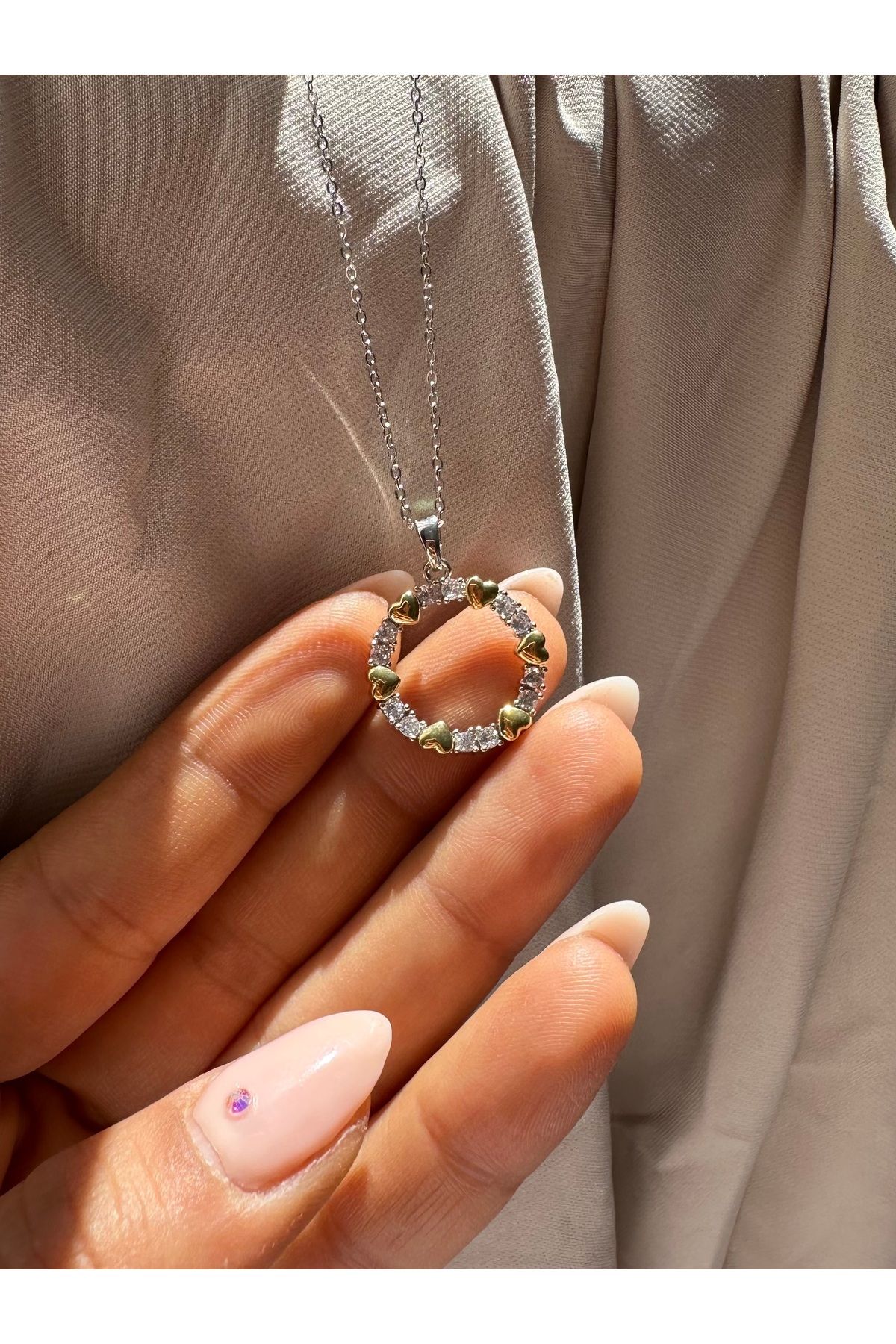 Liyajewellery Kalp Desenli Çelik Kolye 316L