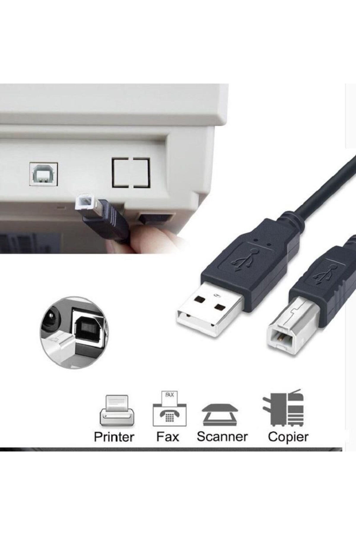 Umut Bilişim Teknolojileri 2.0 Usb Yazıcı Kablosu - Data Pırınter Kablosu -yazıcı Kablosu 1.5mt Data Aktarım Kablosu