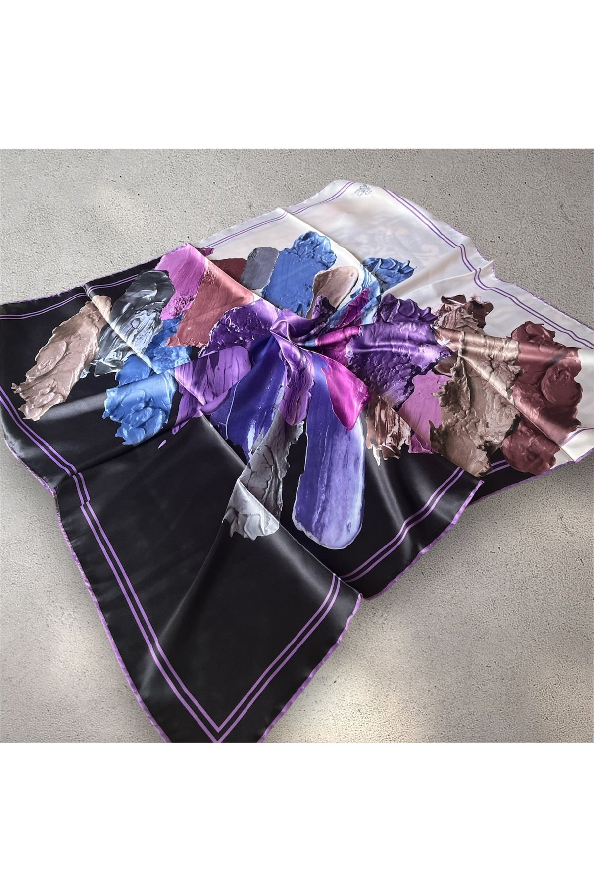 Butik Eşarp Desenli Twill Genel markalar