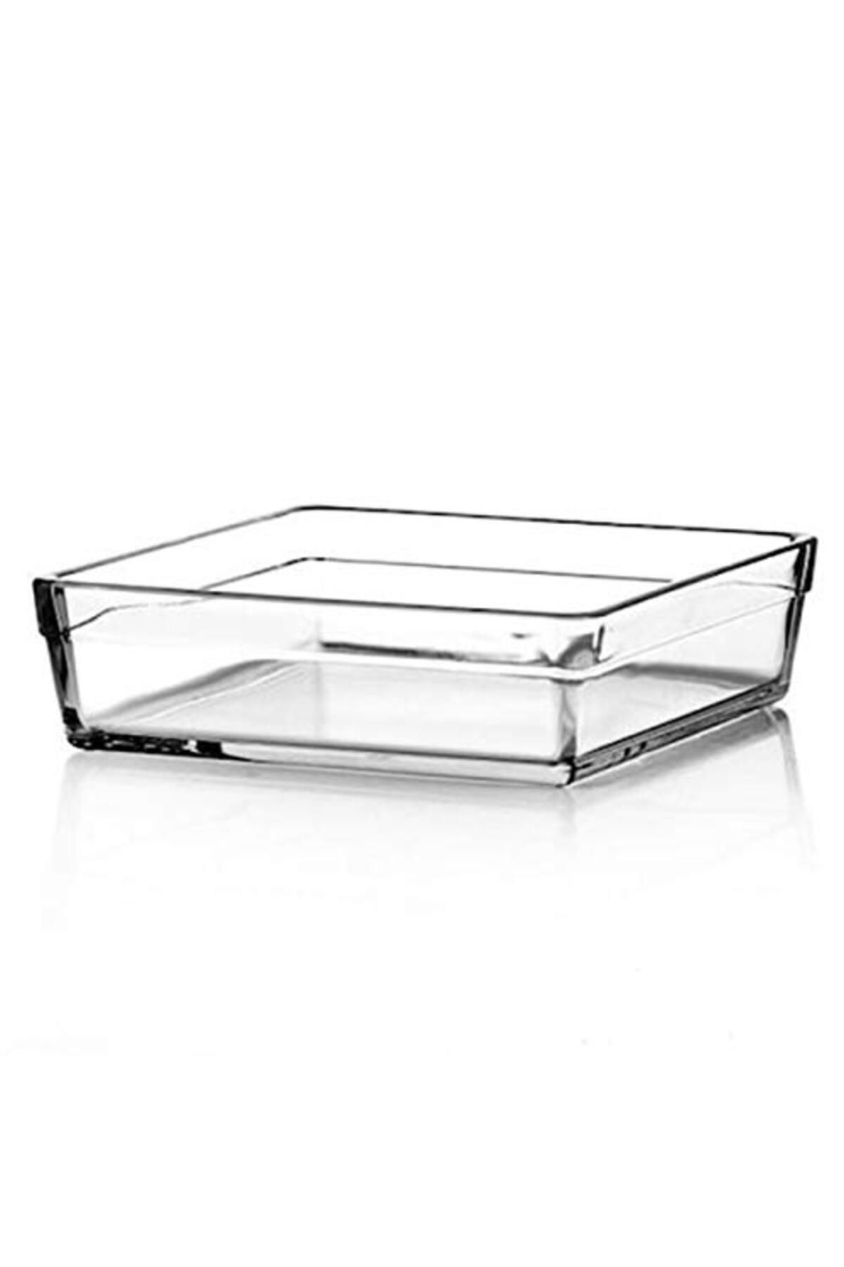 ShopZum Paşabahçe Borcam Premium Kare Tepsi, 23cmx23cm, 2400 Cc