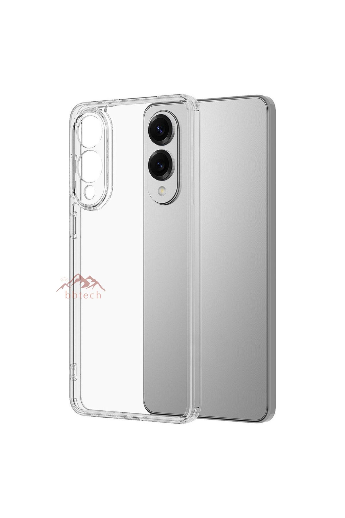bbtech Samsung Galaxy S25 Edge ile Uyumlu Kamera Korumalı Esnek Silikon Telefon Kılıfı