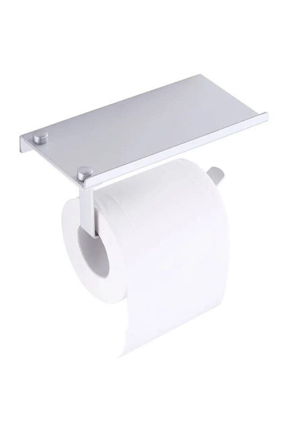 ShopZum Alper Banyo Telefon Raflı Tuvalet Kağıtlığı - Beyaz