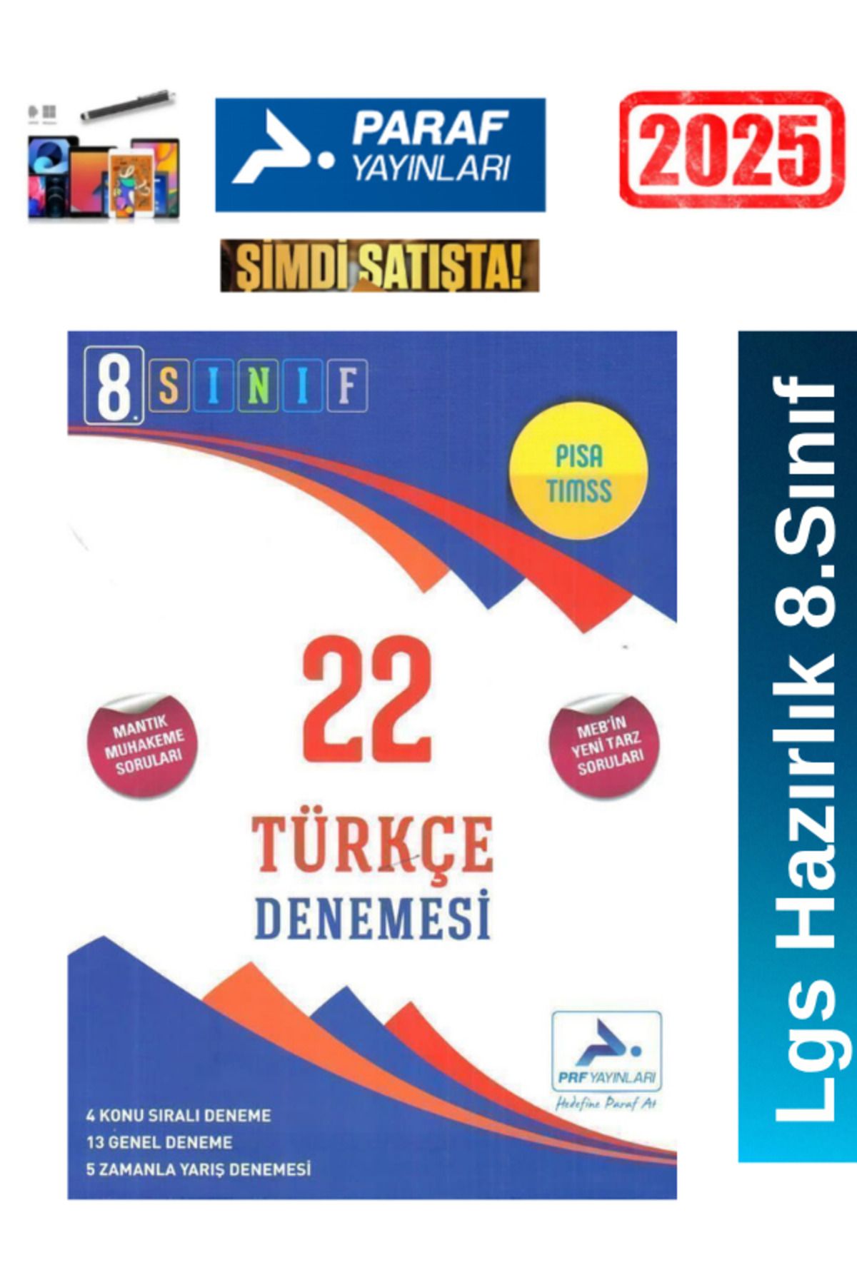 Ens Yayıncılık Paraf Yayınları 8.Sınıf Lgs Hazırlık Türkçe 22 li Branş Deneme+Android Kalem