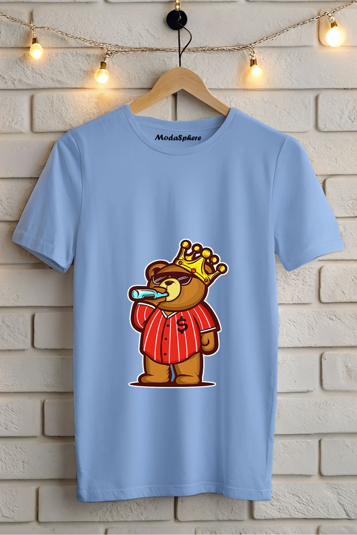 ModaSphere Baskılı Unisex Oversize Tişört Battal Boy