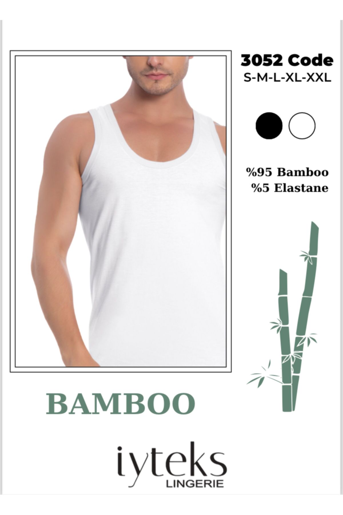 İki Yıldız Erkek Bambu Atlet 6 lı