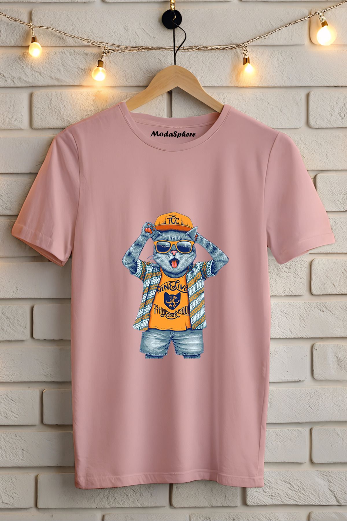 ModaSphere Baskılı Unisex Oversize Tişört