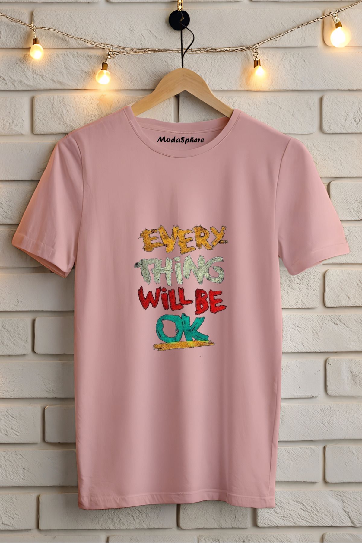ModaSphere Baskılı Unisex Oversize Tişört