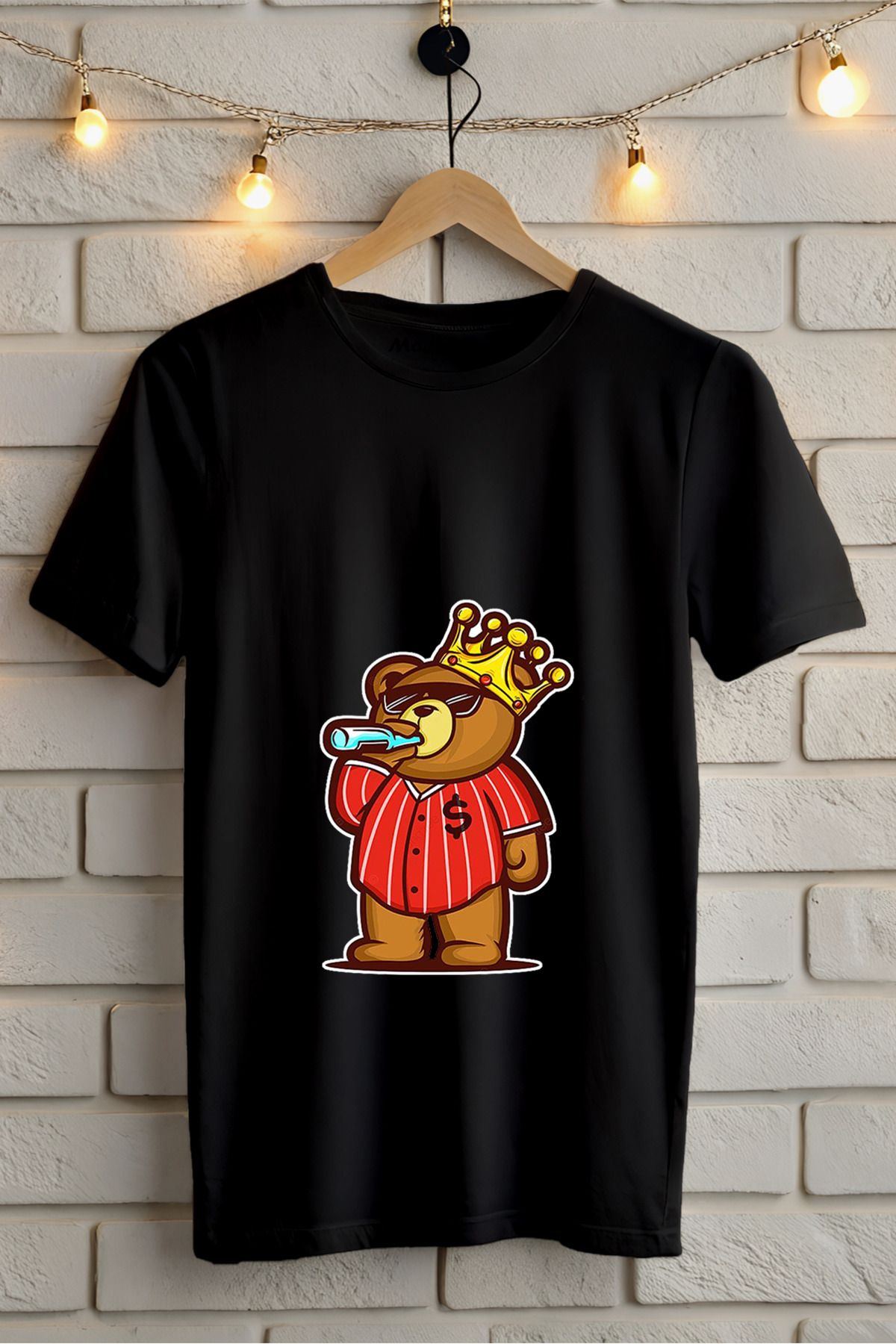 ModaSphere Baskılı Unisex Oversize Tişört Battal Boy