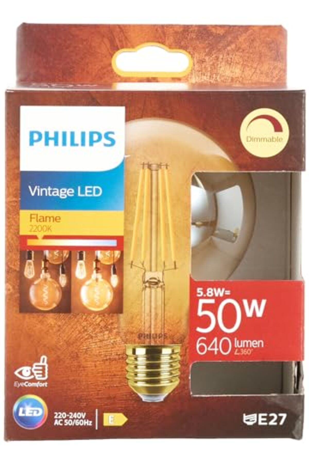 ShopZum Ledcla 50W G95 E27 2200K Sarı Işık Gold Dim Edilebilir Filament Led Ampul