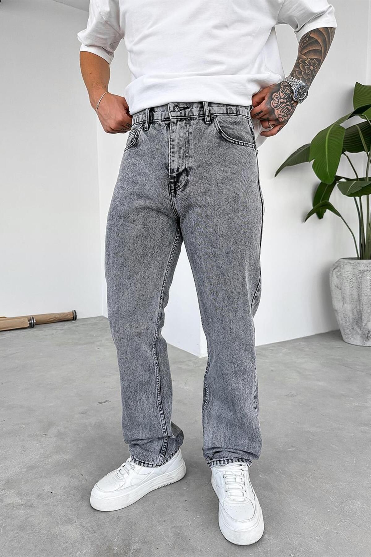 HAFKAGİYİM Gri Basic Baggy Pantolon