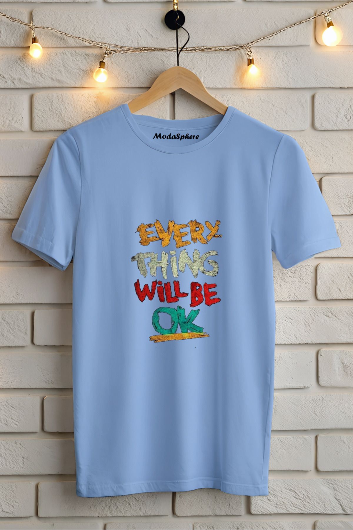 ModaSphere Baskılı Unisex Oversize Tişört Battal Boy