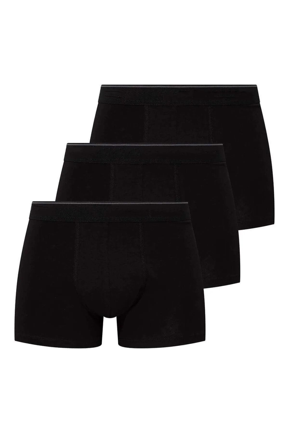 agm Erkek Siyah 3 Lü Boxer