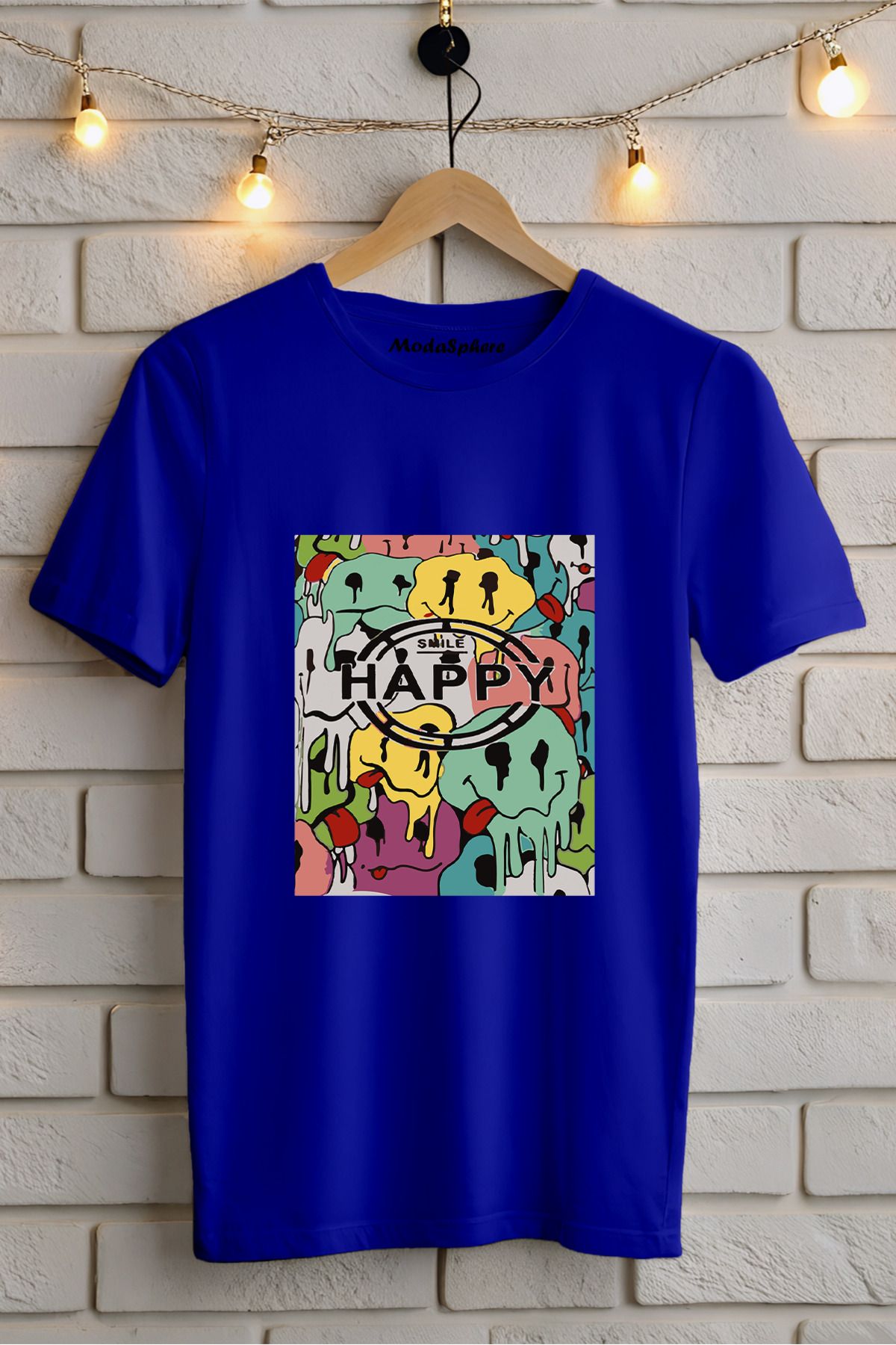 ModaSphere Baskılı Unisex Oversize Tişört Battal Boy