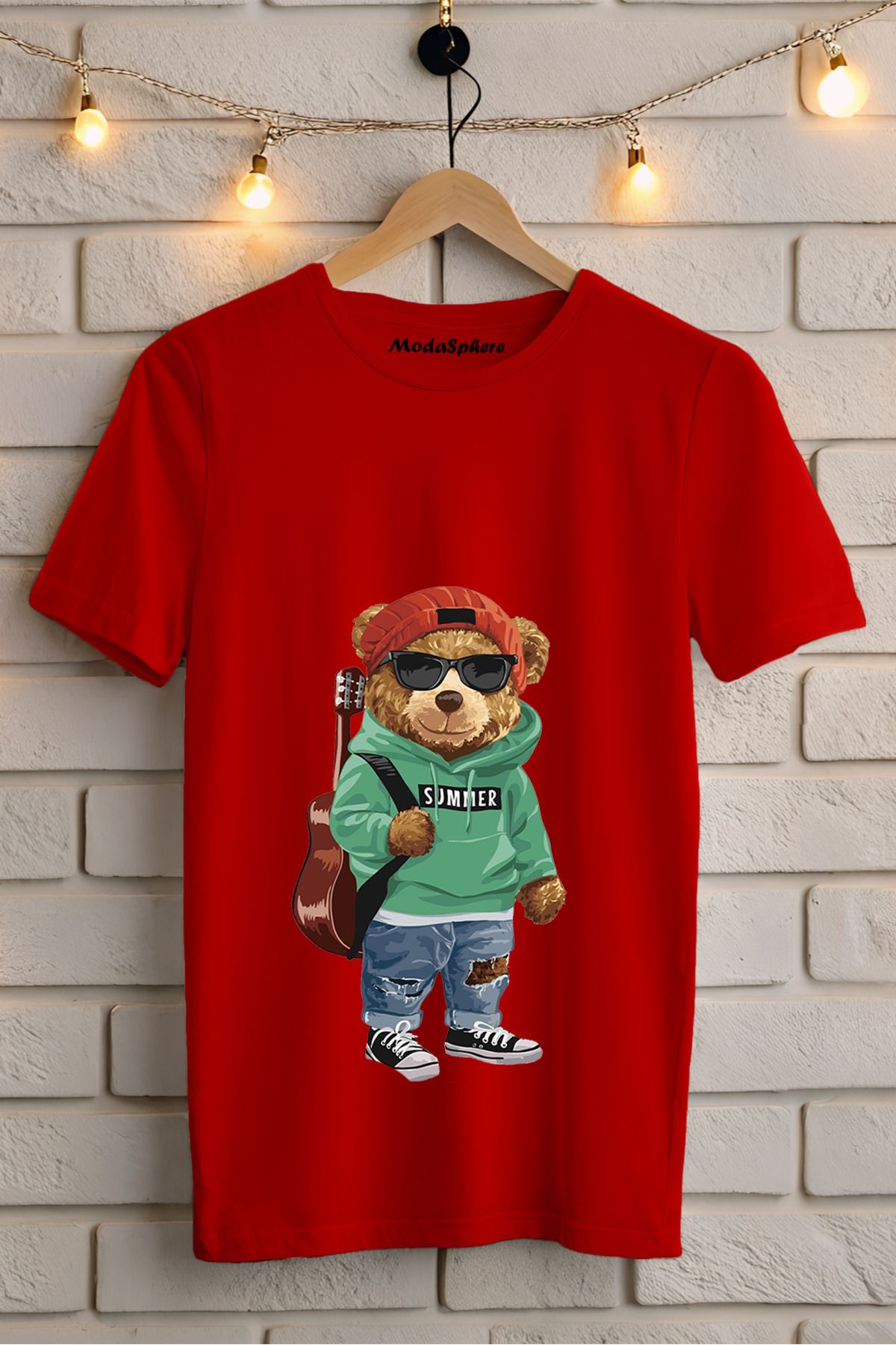 ModaSphere Baskılı Unisex Oversize Tişört Battal Boy