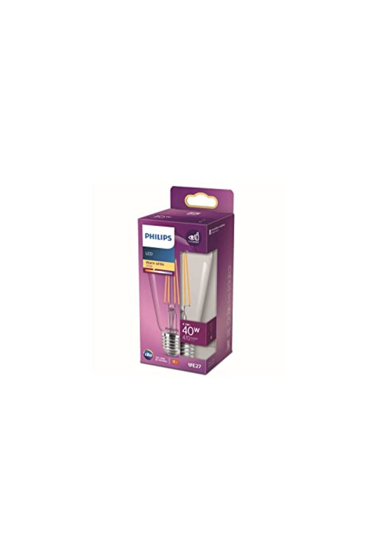 ShopZum Led Classic 40W St64 E27 Sarı Işık Dim Edilmez Filament Led Ampul