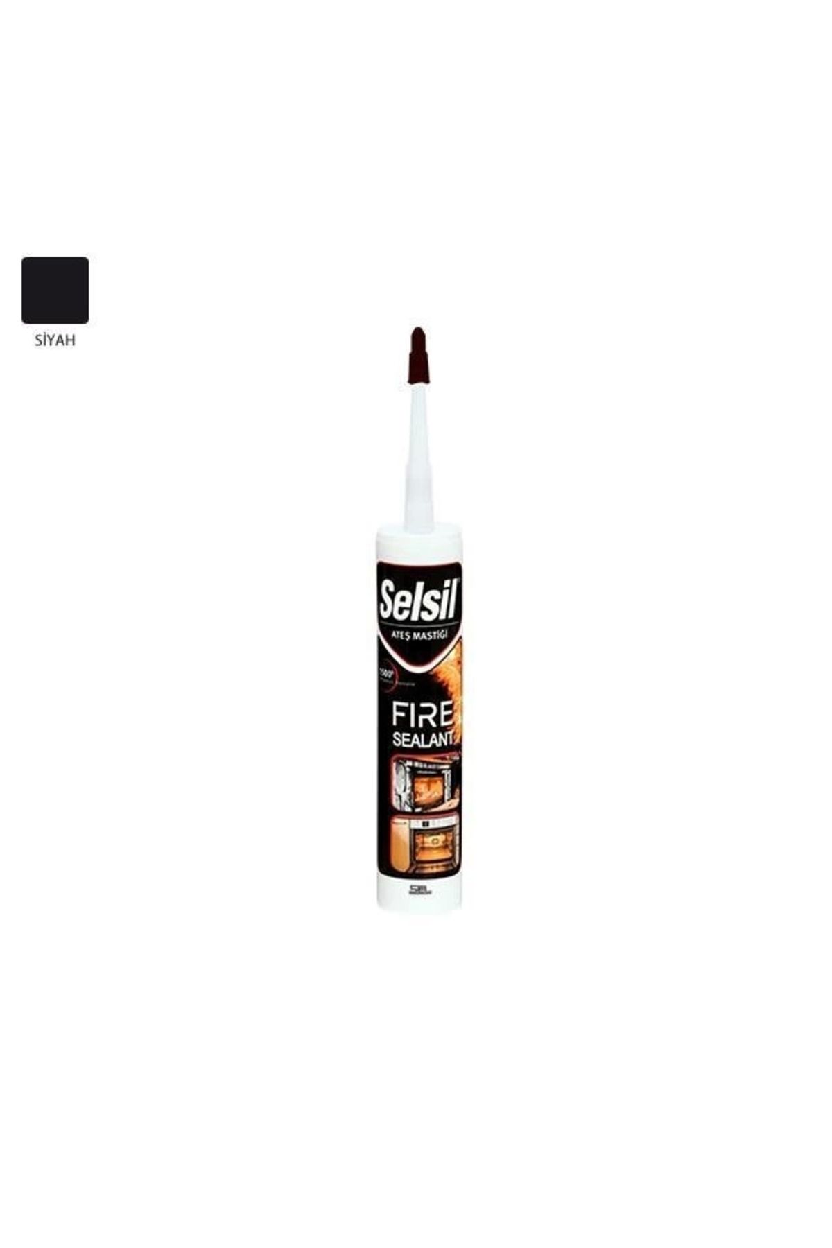 Selsil Ateş Mastiği Siyah 300 ml 1500 Dereceye Dayanıklı