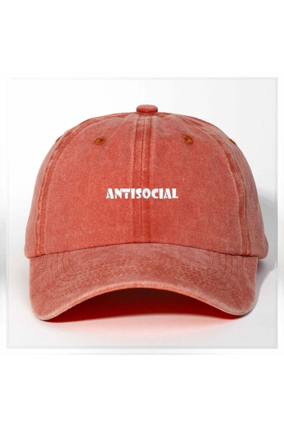 Braver Collection Antisocial Nakışlı Yıkamalı Şapka