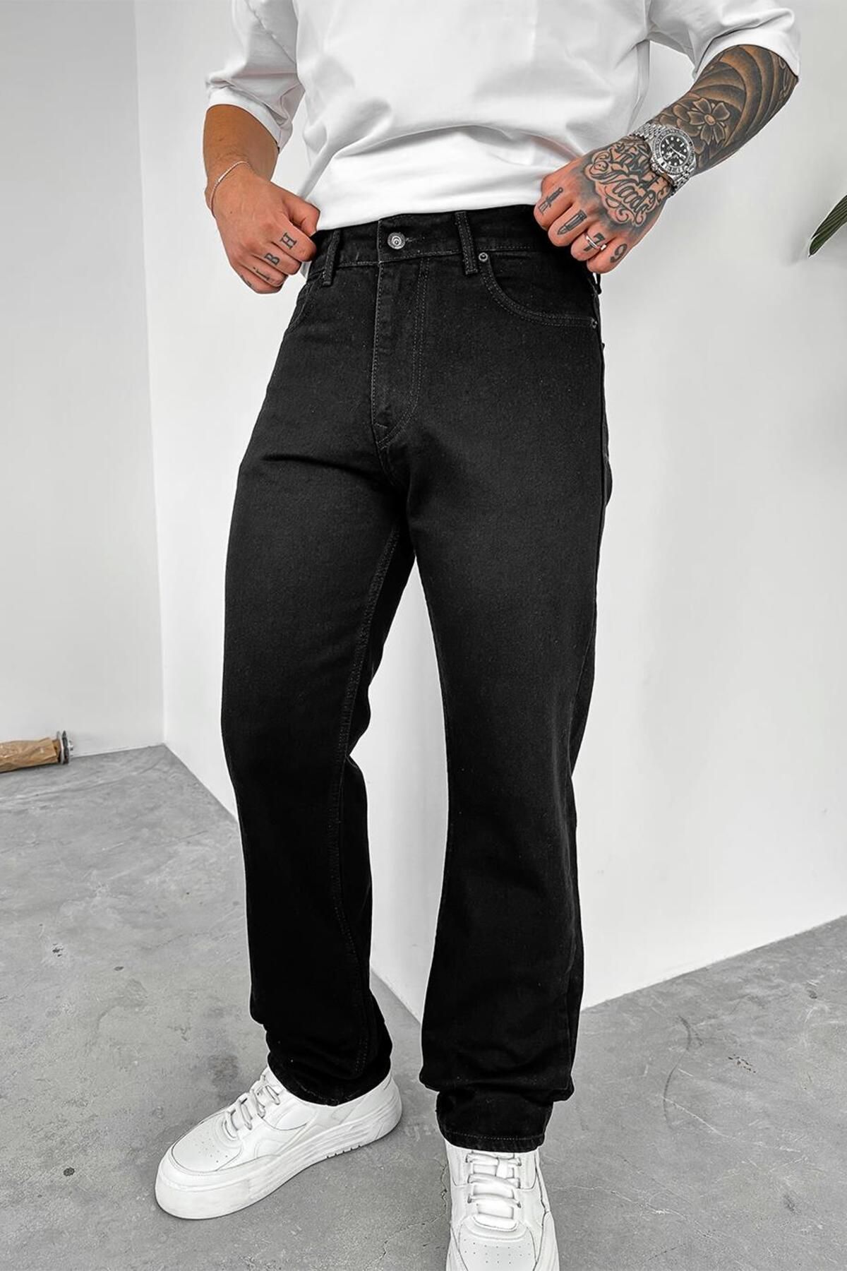HAFKAGİYİM Siyah Basic Premium Baggy Pantolon