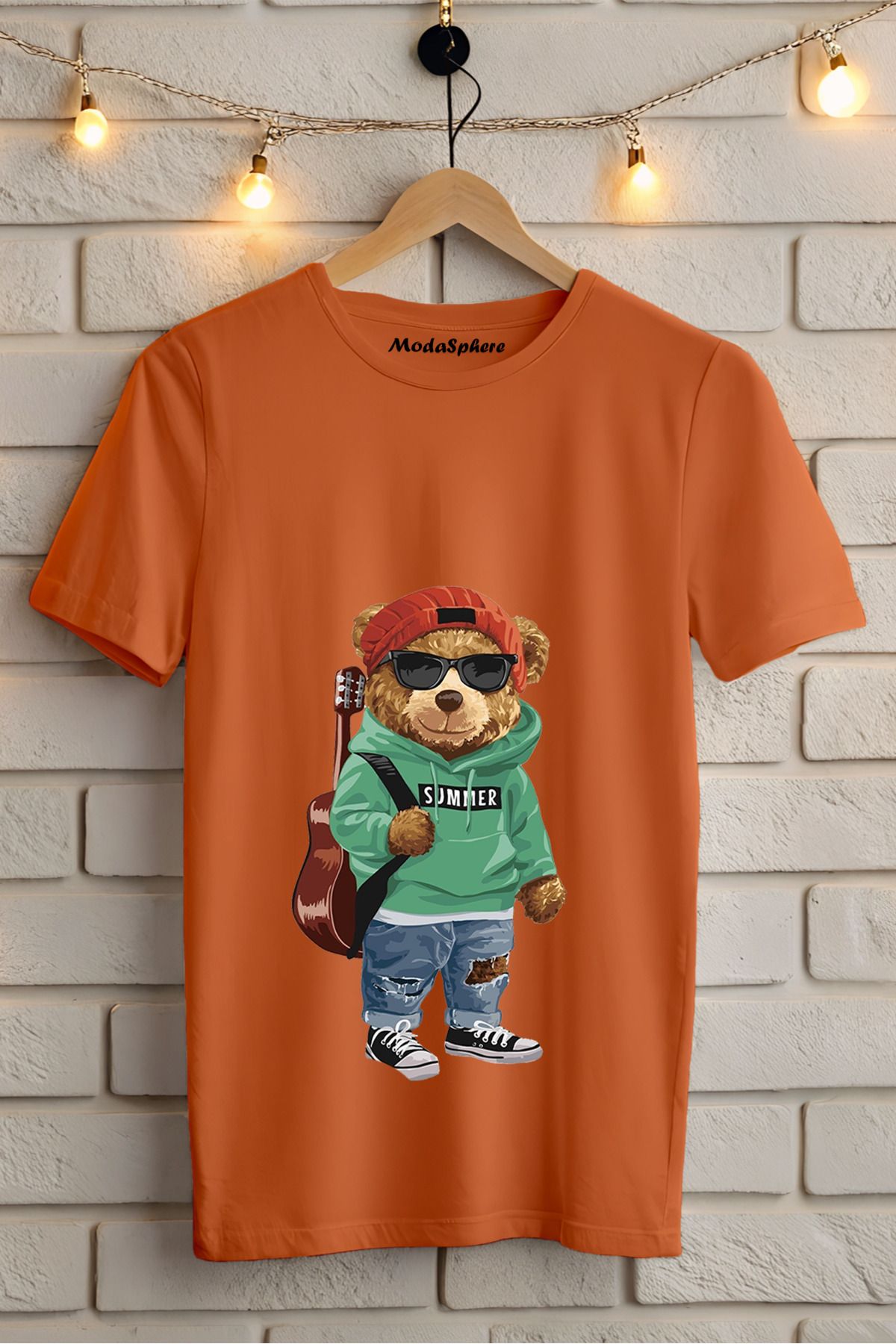 ModaSphere Baskılı Unisex Oversize Tişört Battal Boy