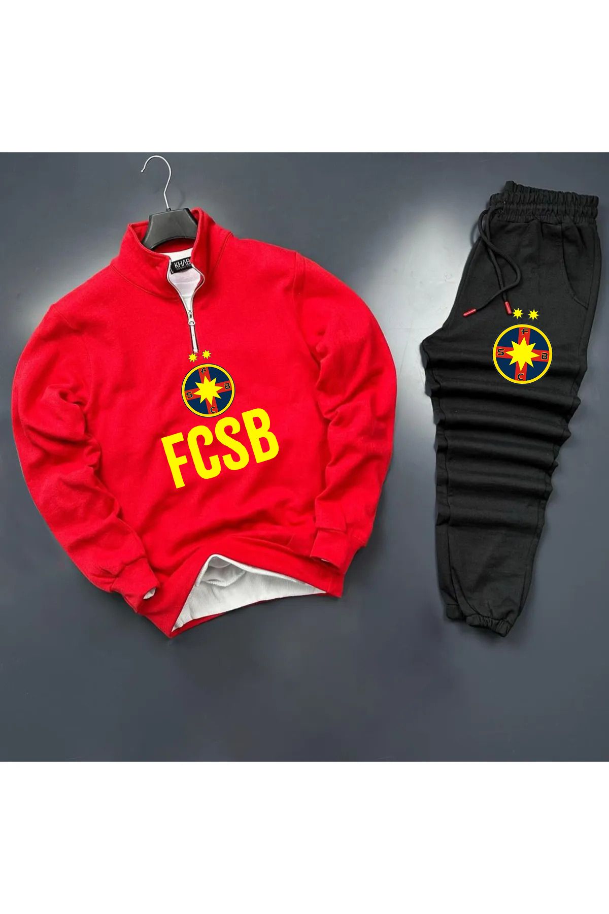 Pisa Art FCSB Fc steaua bucuresti Sweatshirt + Eşofman Altı 2'li kombin Takım