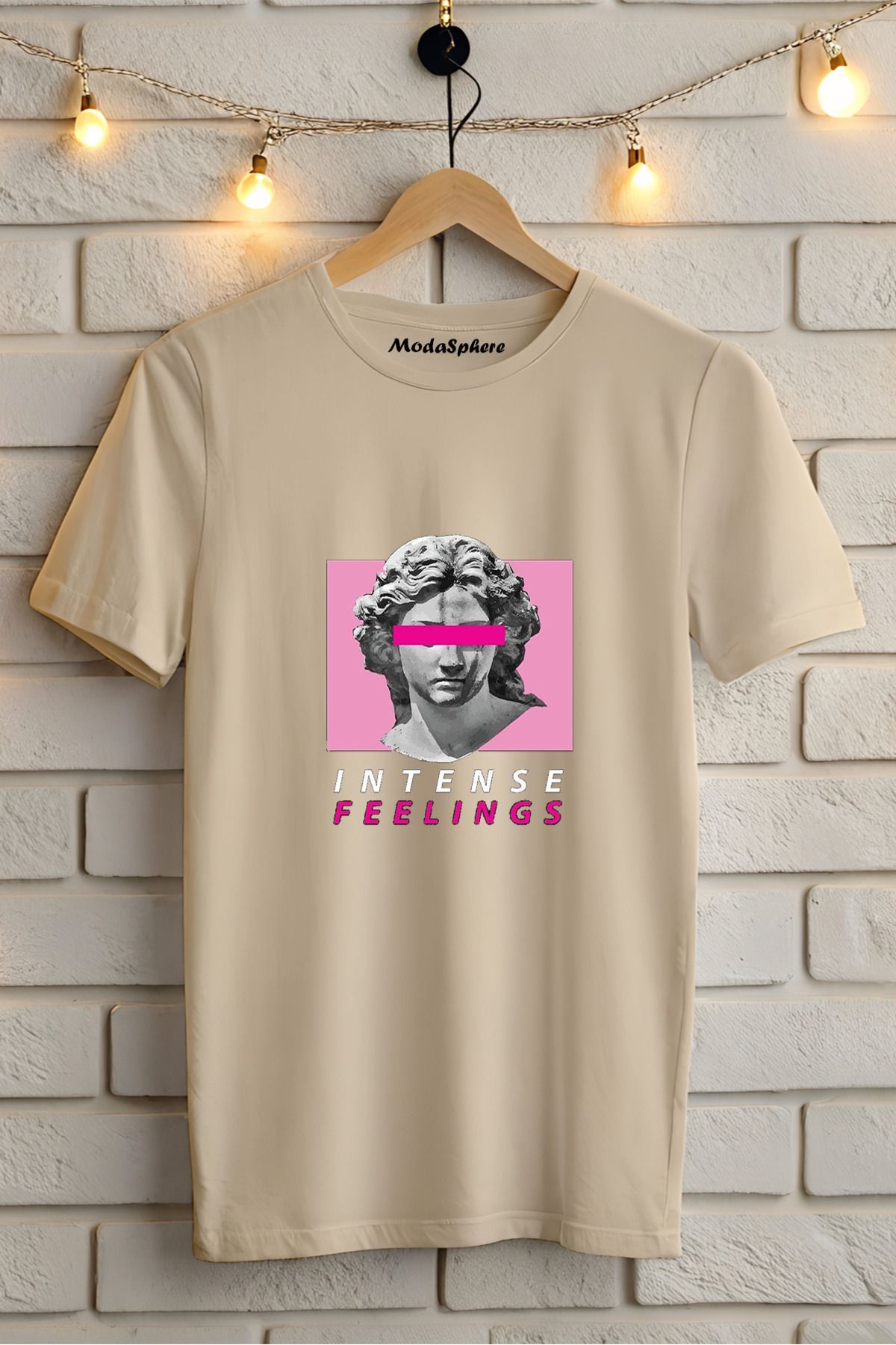 ModaSphere Baskılı Unisex Oversize Tişört Battal Boy