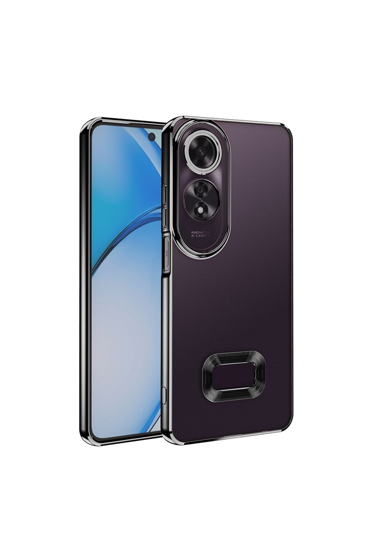 batuteknoloji Oppo A60 Kılıf Kamera Korumalı Logo Gösteren Zore Omega Kapak