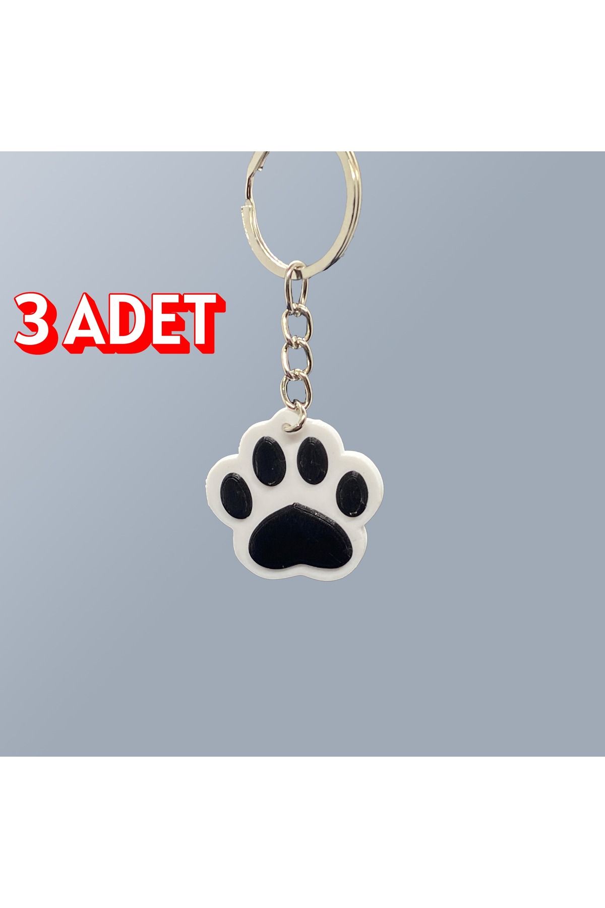 PUREYSMA Kedi Patisi Anahtarlık – Tek Sipariş 3 Adet Aynı Renk – Sevimli ve Dayanıklı Tasarım