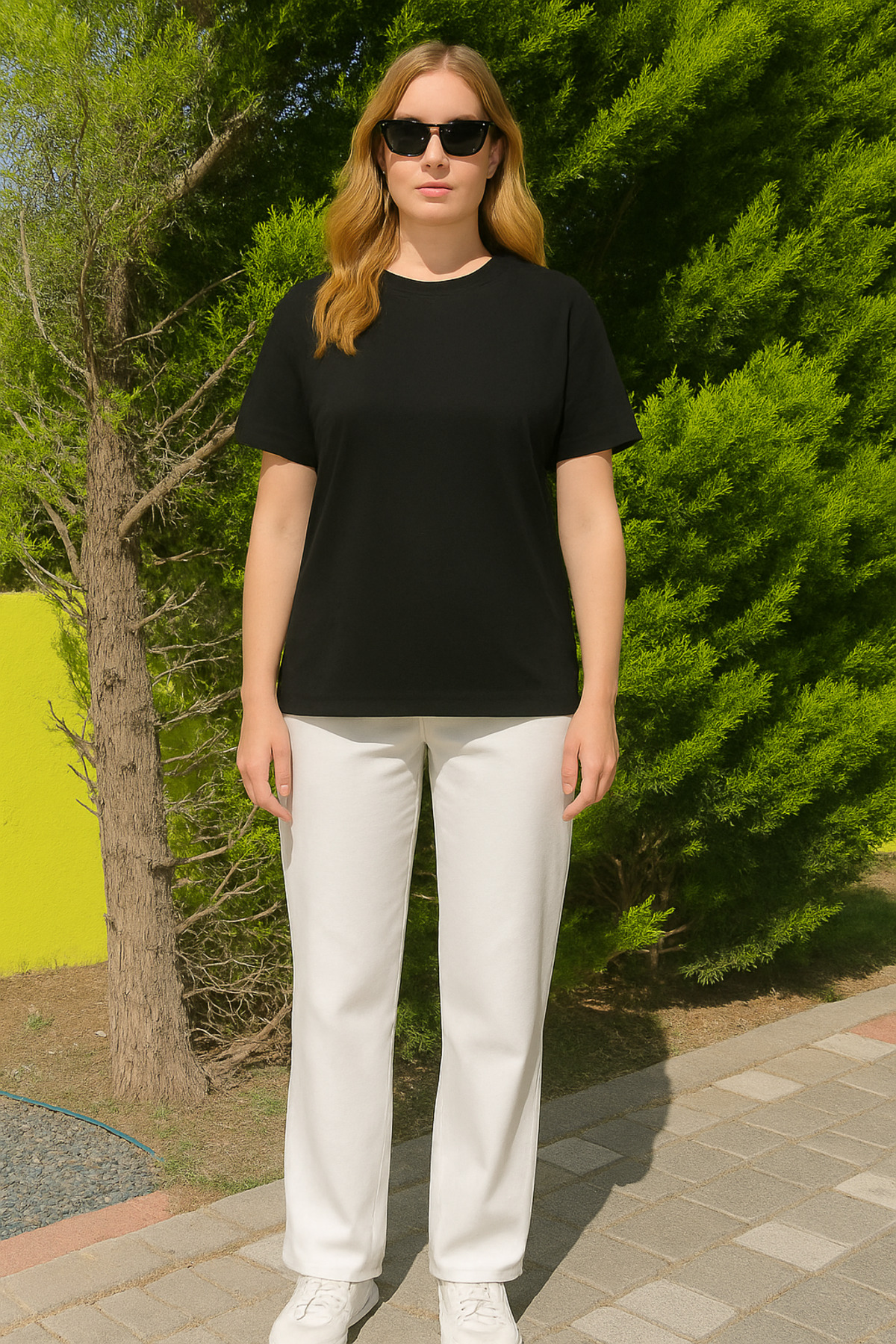 Women's Regular Modal Fabric Casual Fit Bicycle Neckline Vibrant Color Silky Feeling Basic T-Shirt