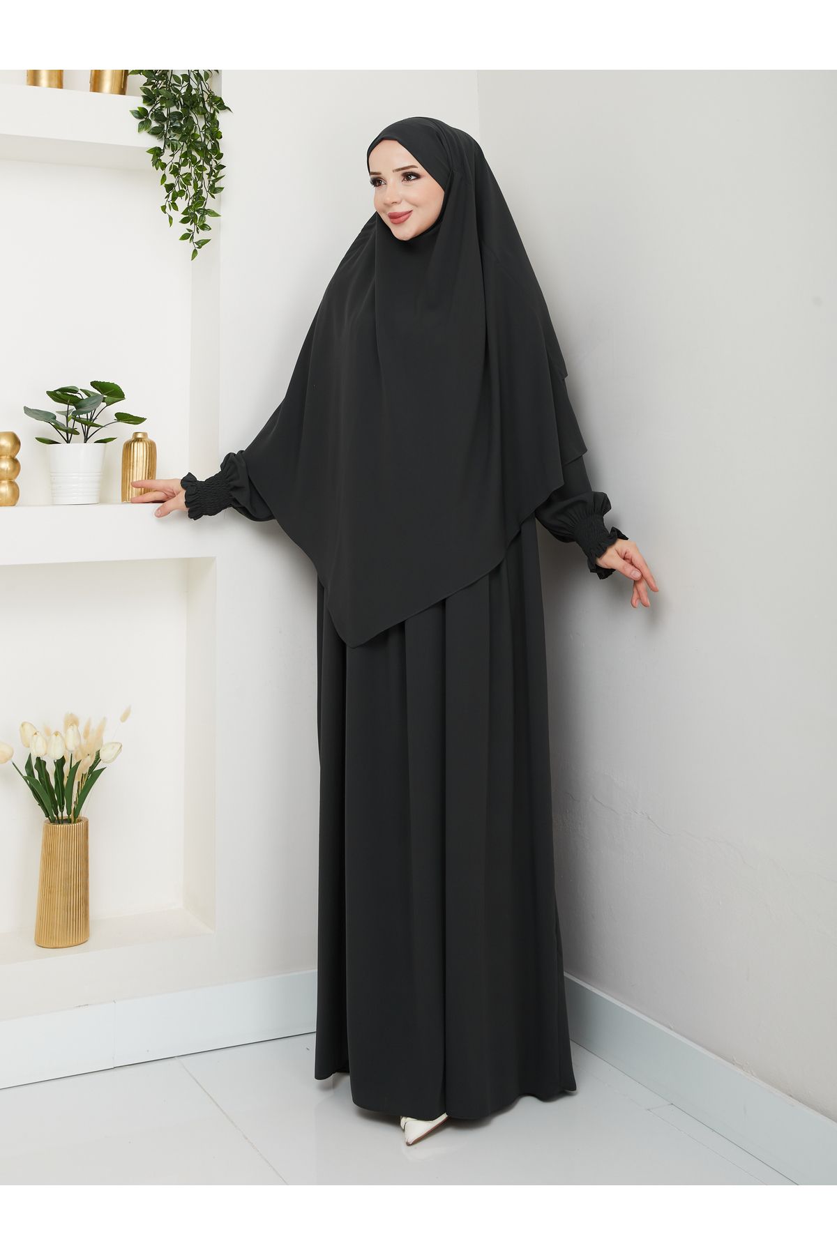 Rüyam Moda Vera Elbise Sufle Gipe Lastik Kollu 3'lü Takım