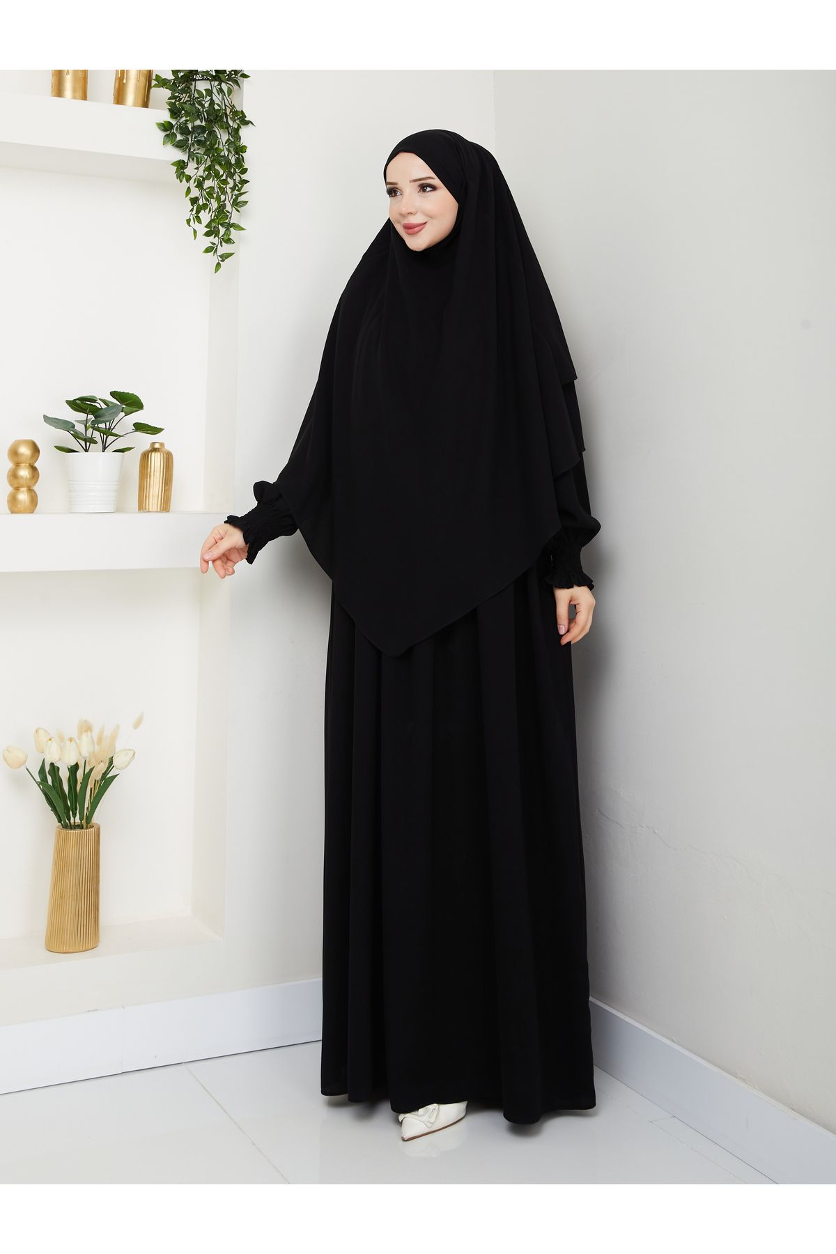 Rüyam Moda Vera Elbise Sufle Gipe Lastik Kollu 3'lü Takım