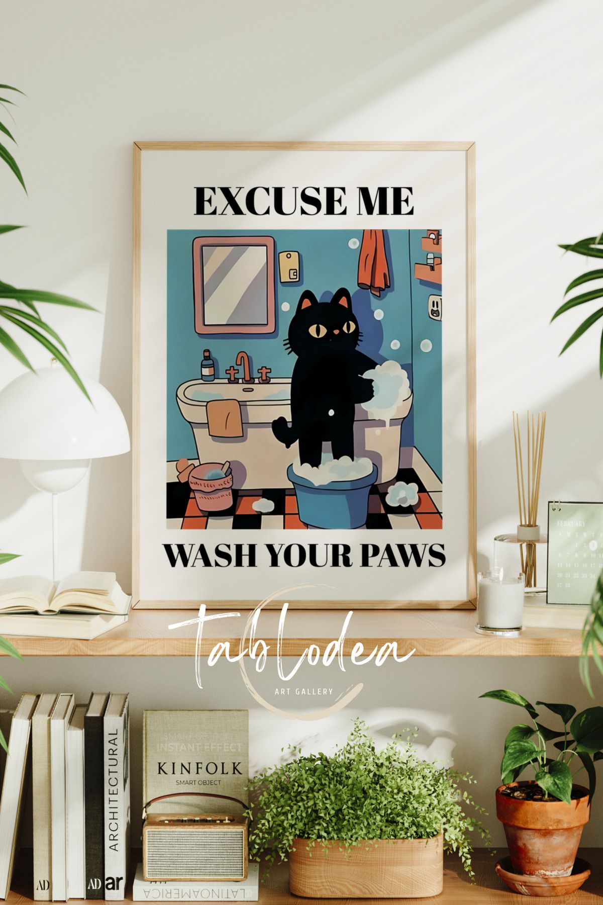 tablodea Tuvalet Mizahı Dekoratif Çerçeveli Poster Tablo, Wc Duvar Dekorasyonu, Banyo Tuvalet Tablosu
