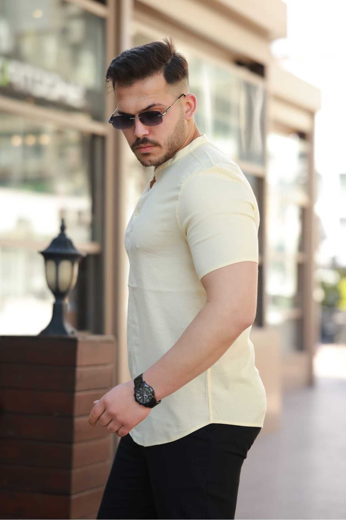 MODA Kısa Kol Hakim Yaka Gömlek