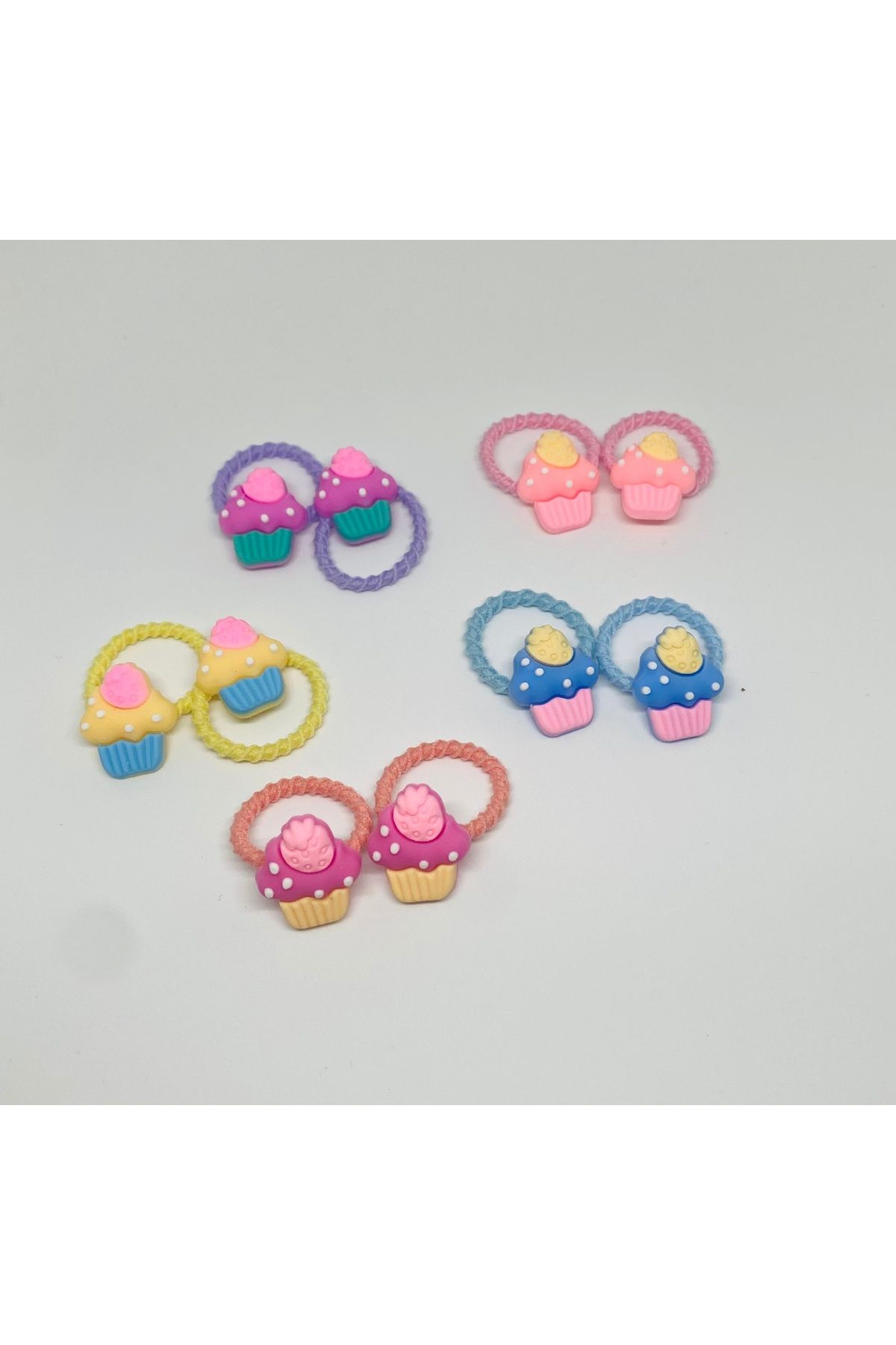 AYLİZİN BUTİĞİ 10’lu mini cupcake lastik toka