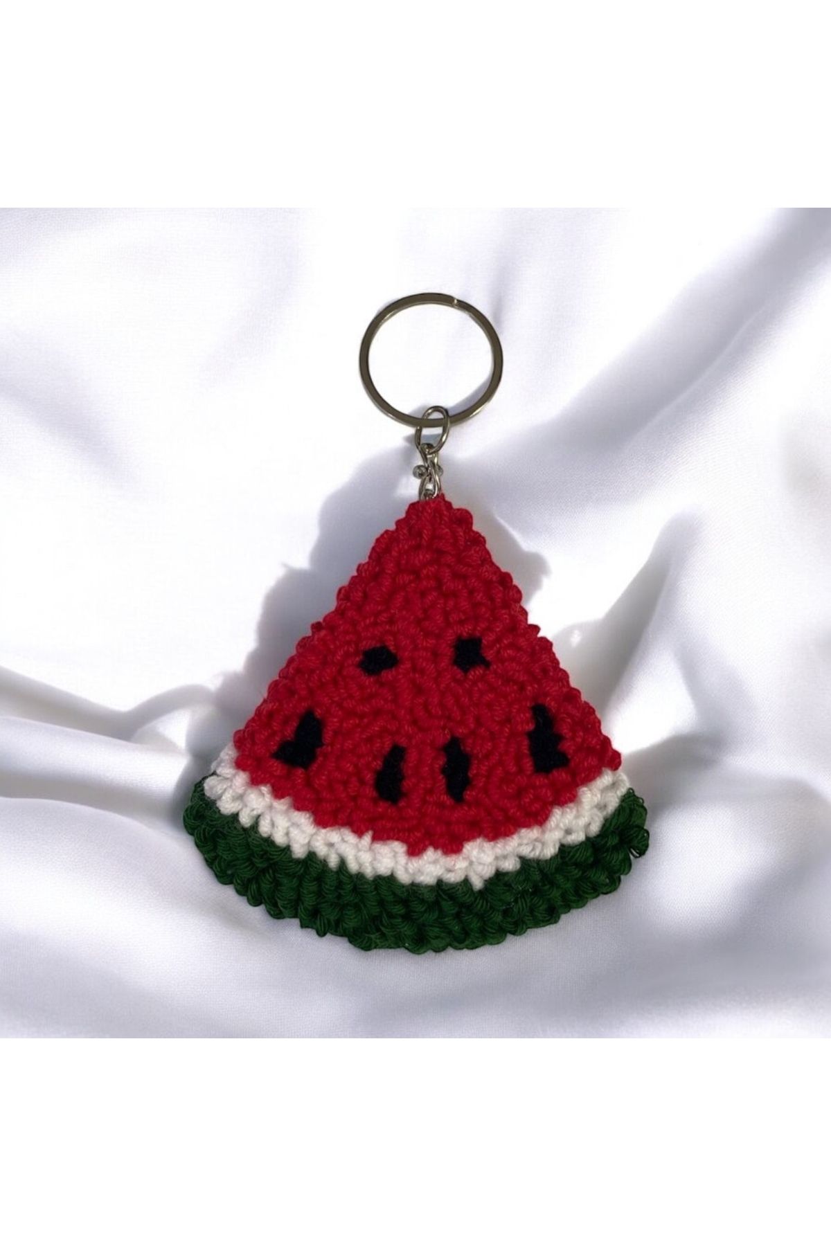 YümanınYumağı Hand Made Örgü Karpuz Dilimi Anahtarlık