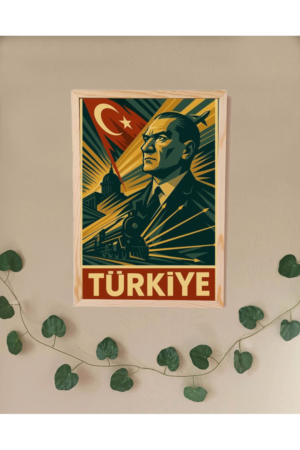 Nulivez Çerçeveli, Mustafa Kemal Atatürk Tablo, 300 Micron Antireflecte Korumalı Tablo