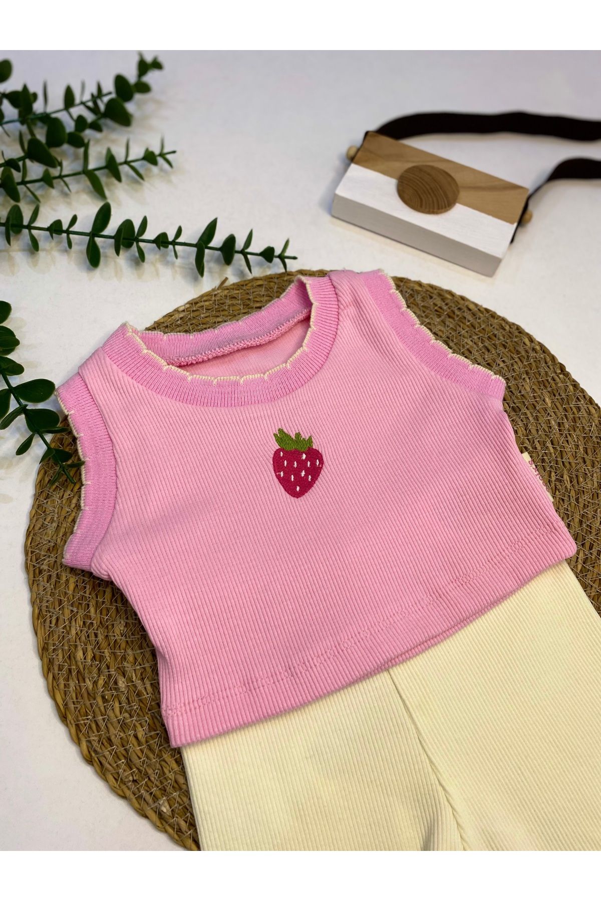 Aras Bebe Kız bebek crop takım