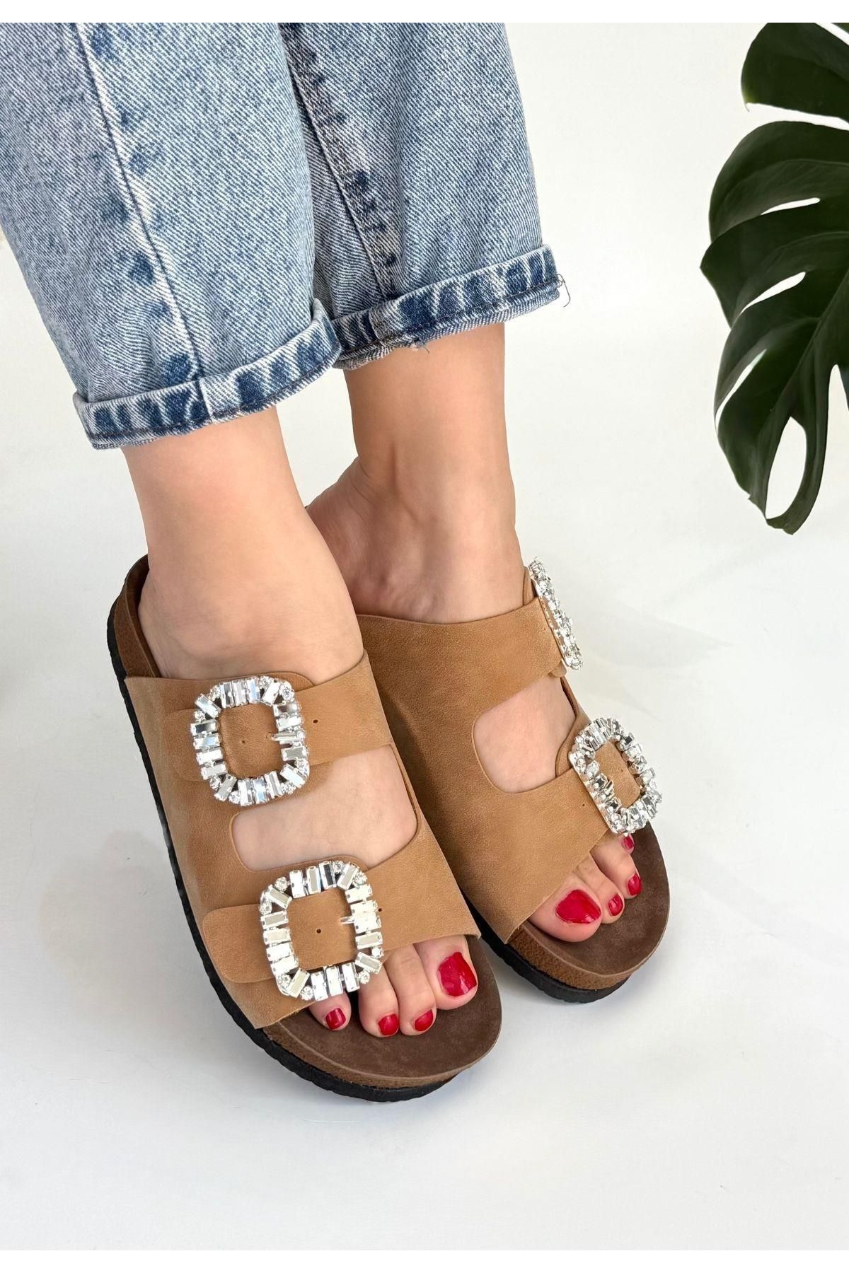 NESSİMO Camel Nubuk Terlik N261081