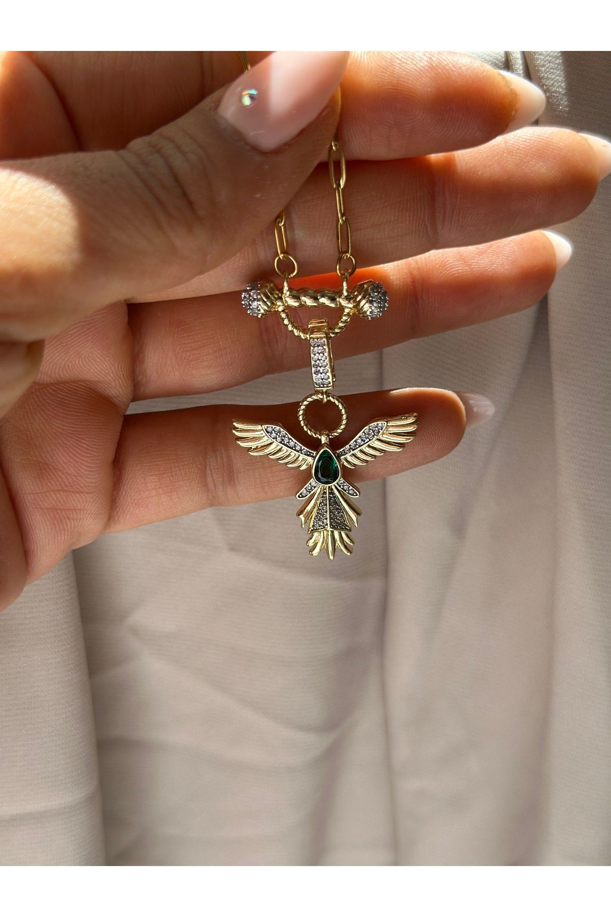 Liyajewellery Tasarım Anka Kuşu Çelik Kolye (316L)