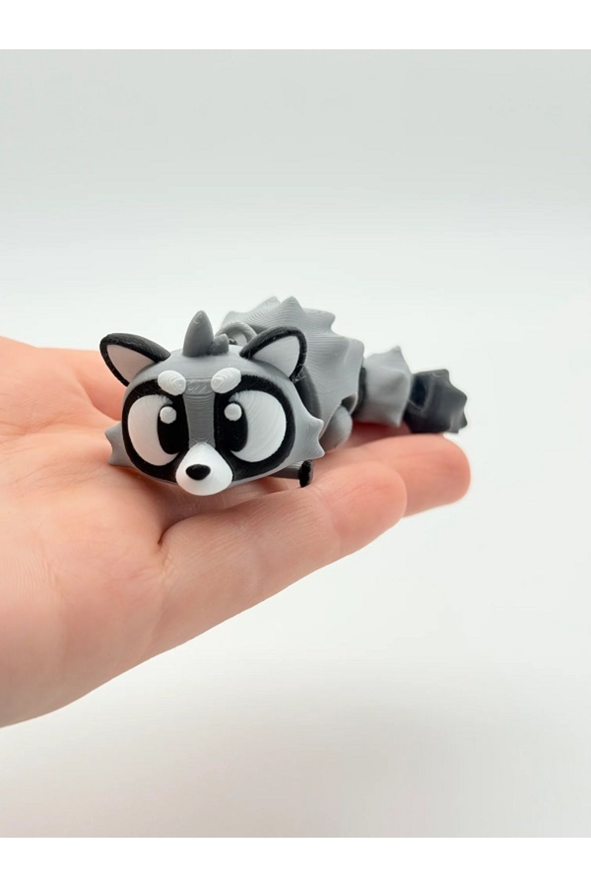 moonparacord 3 D Hareketli Rakun Anahtarlık