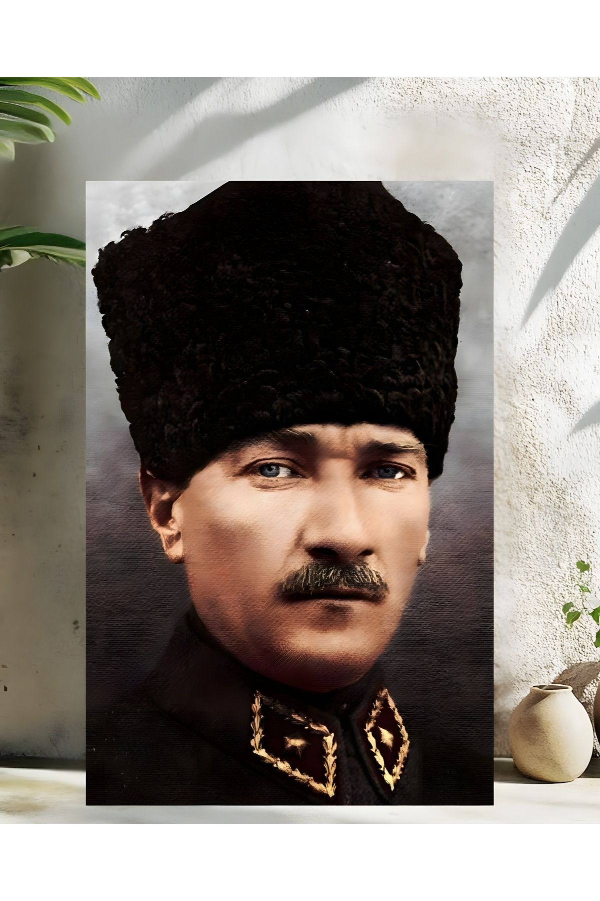 Levhane Mustafa Kemal Atatürk Metal Tablo - Modern & Klasik Portre Tasarımı - 1 mm Alüminyum - UltraHD Baskı