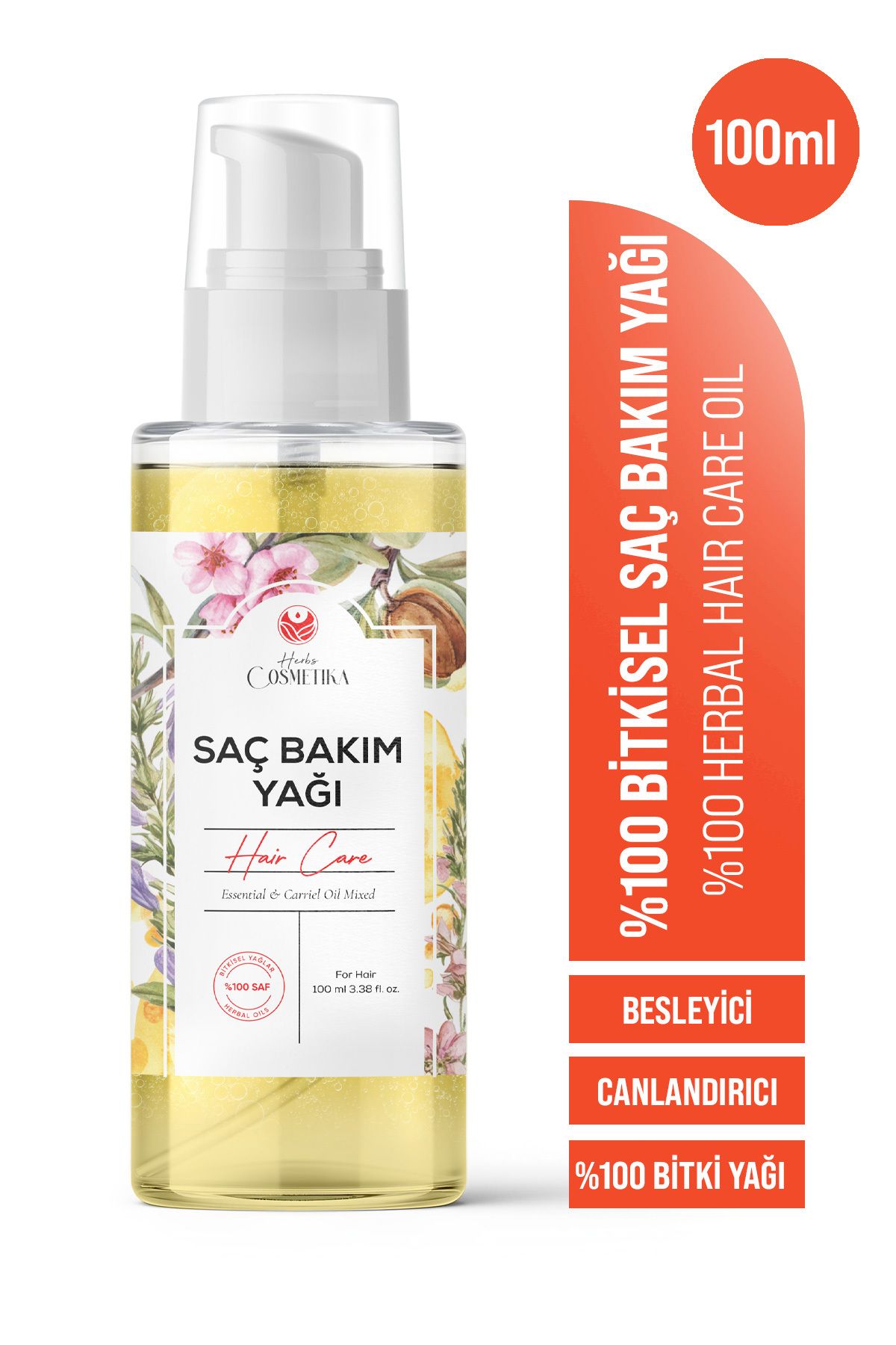 herbs cosmetika Saç Bakım Yağı 100 ml
