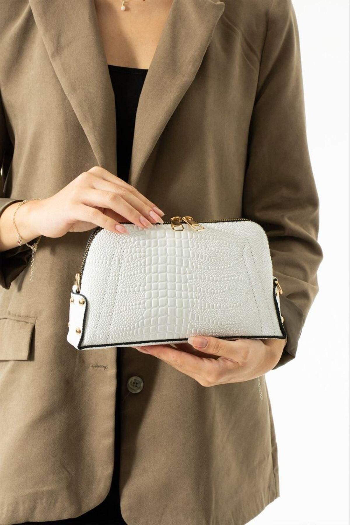 ARB El Çanta Zincir Çapraz Askılı Clutch Modern Şık El Çantası