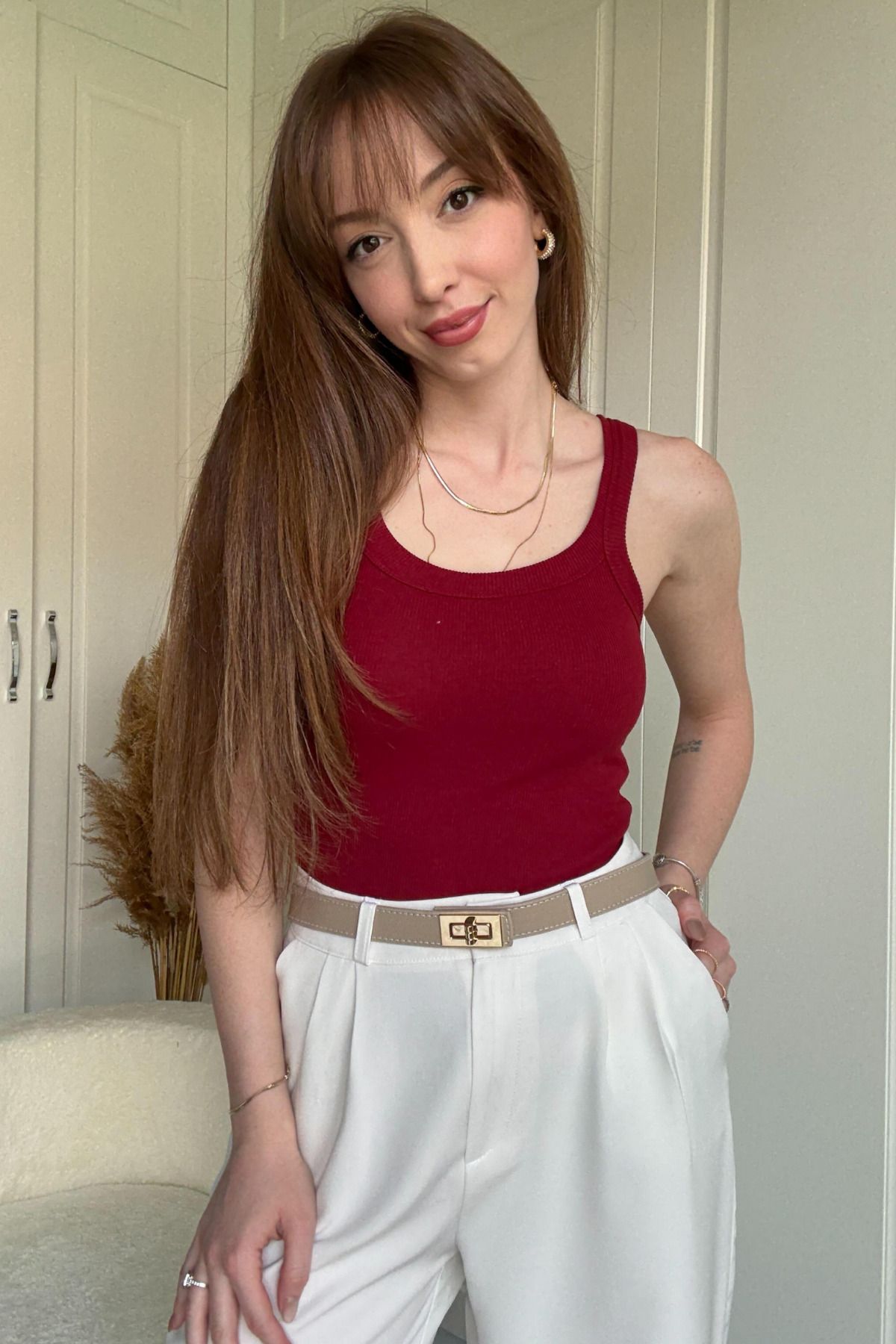 Dilay Gökoğlu Butik Askılı Fitilli Body