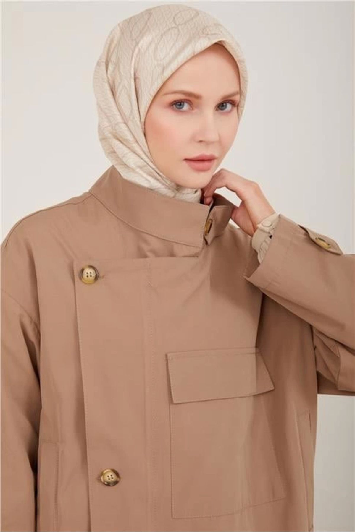 aradimtaradim Armine Büyük Cepli Pamuk Kap 23Y7000 Camel