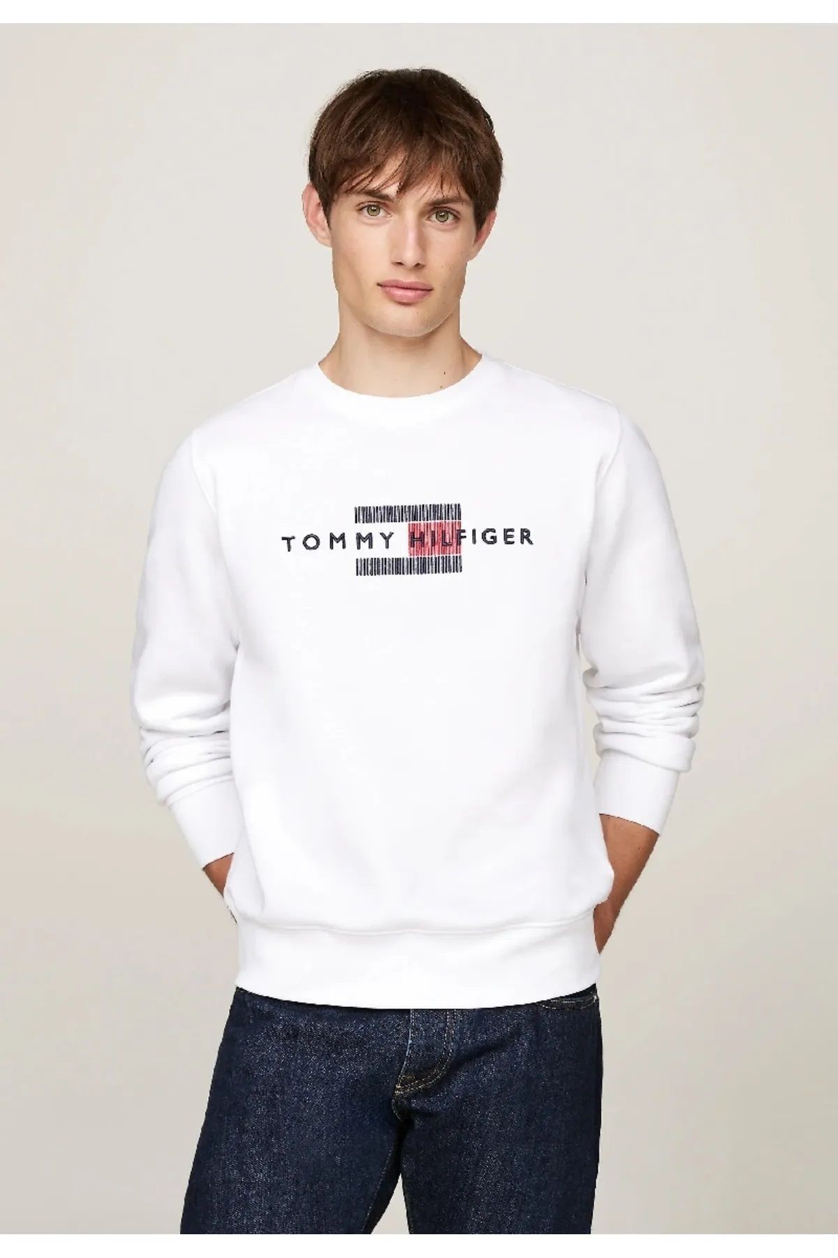 Tommy Hilfiger Sport _TommyHilfiger LOGO Polo Yaka Pique Sweatshirt