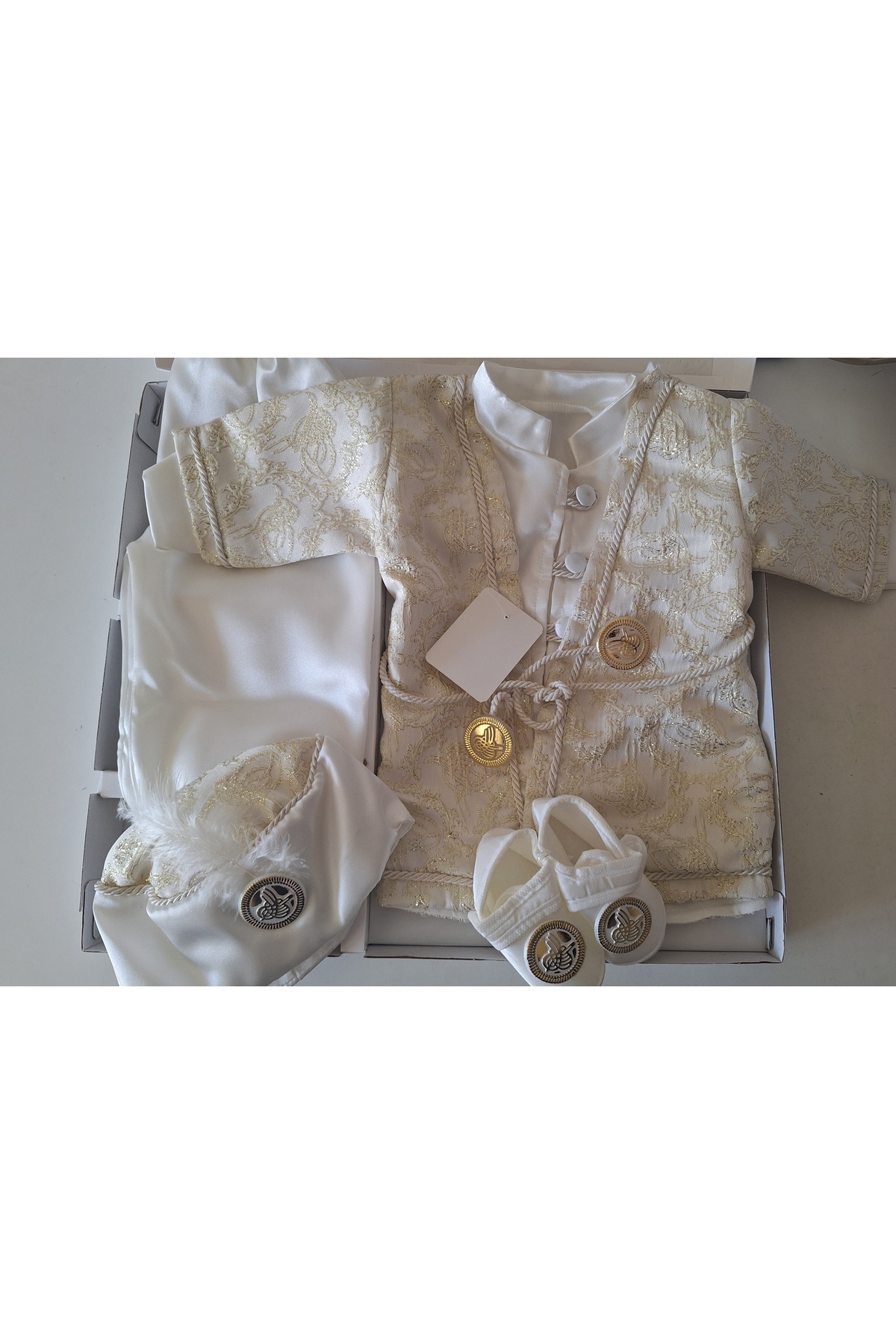 biyan collection Erkek Bebek Mevlüt Takımı Sünnetlik Sünnet Kıyafeti Çocuk Hediye Şehzade Mevlütlük Bebek Hediyelik fotoğrafı 2 (önizleme)