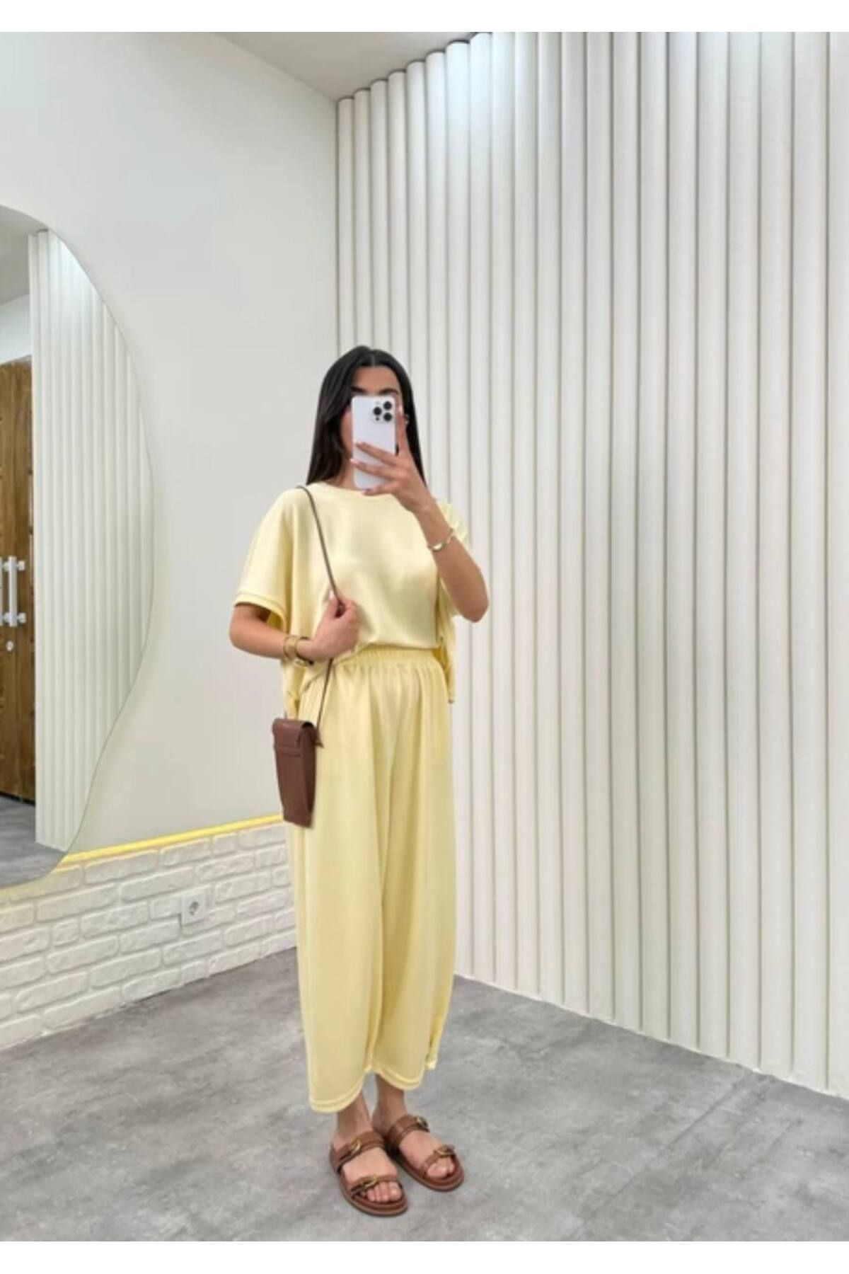 A&O Style Kadın Limon Rahat Kalıp Alt Üst Takım